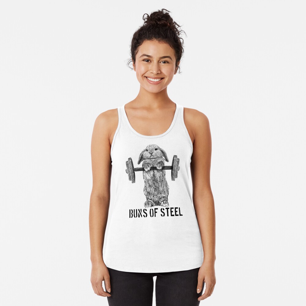 Buns of Steel (Light) Racerback Tank Top