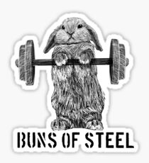 Buns of Steel (Light) Sticker