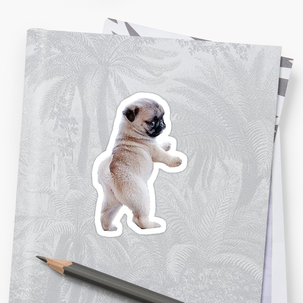 Pug Stickers Pug Puppy Sticker by whistle48sho Redbubble