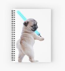 Mops mit Lichtschwert Spiralblock