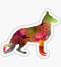 German Sherpherd dog 01 watercolor Sticker