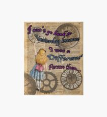 Alice In Wonderland Travelling in Time Art Board