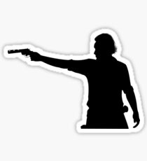 Rick Grimes Aiming Revolver Sticker