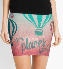 Oh, die Orte, die du gehen wirst - Coral & Teal Minirock