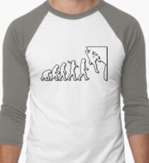 Evolution Rock Climbing by Stencil8 Men's Baseball ¾ T-Shirt