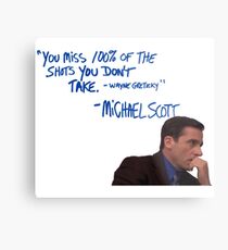Michael Scott's Inspirational Quote (Colour) Metal Print