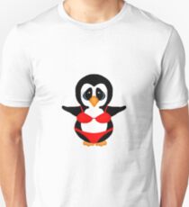 Penguin in Red Bikini Unisex T-Shirt