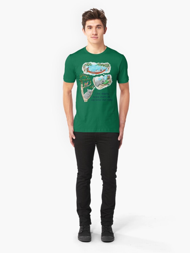 Alternate view of Koala dreams - I love sleeping Slim Fit T-Shirt