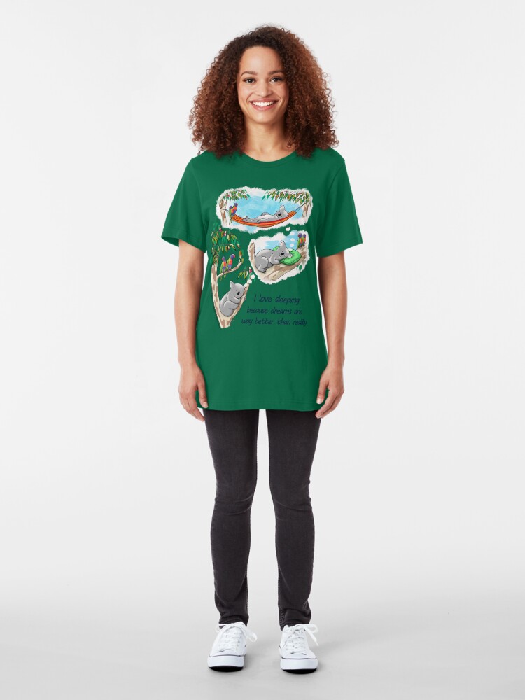 Alternate view of Koala dreams - I love sleeping Slim Fit T-Shirt