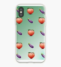 Suggestives Emoji-Muster iPhone-Hülle & Cover