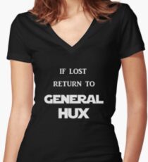 Camiseta entallada de cuello en V Si se pierde, regrese a General Hux
