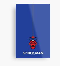 SPIDERMAN 8-bit Metal Print