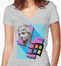 Vaporwave ! Women's Fitted V-Neck T-Shirt