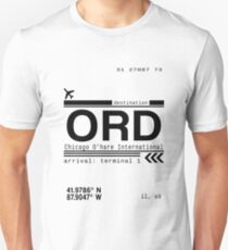 Chicago Ohare International Airport Call Letters Unisex T-Shirt