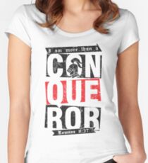 Christian T-Shirt: More than a conqueror Women's Fitted Scoop T-Shirt