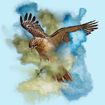 Red Tail Hawk in Clouds of Smoke Leggings for Sale by Carol Vega