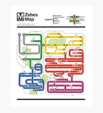 Metroid Metro - NES Maps Series Photographic Print