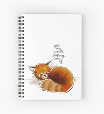 "You Are Worth Taking Care of" Red Panda Spiral Notebook
