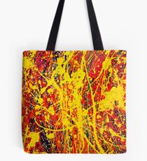 Abstract Jackson Pollock Painting Original Art Titled: Unsteady Side Tote Bag
