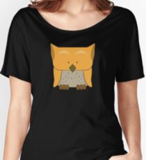 So cute Owl in orange Women's Relaxed Fit T-Shirt