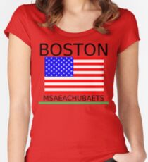 BOSTON, MSAEACHUBAETS Women's Fitted Scoop T-Shirt