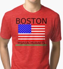 BOSTON, MSAEACHUBAETS Tri-blend T-Shirt