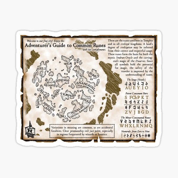 Adventurer's Guide to Common Runes Sticker