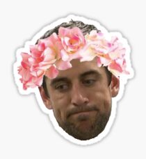 Flower Crown Aaron Rodgers Sticker