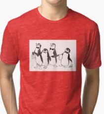 Penguins From Mary Poppins Sketch Tri-blend T-Shirt