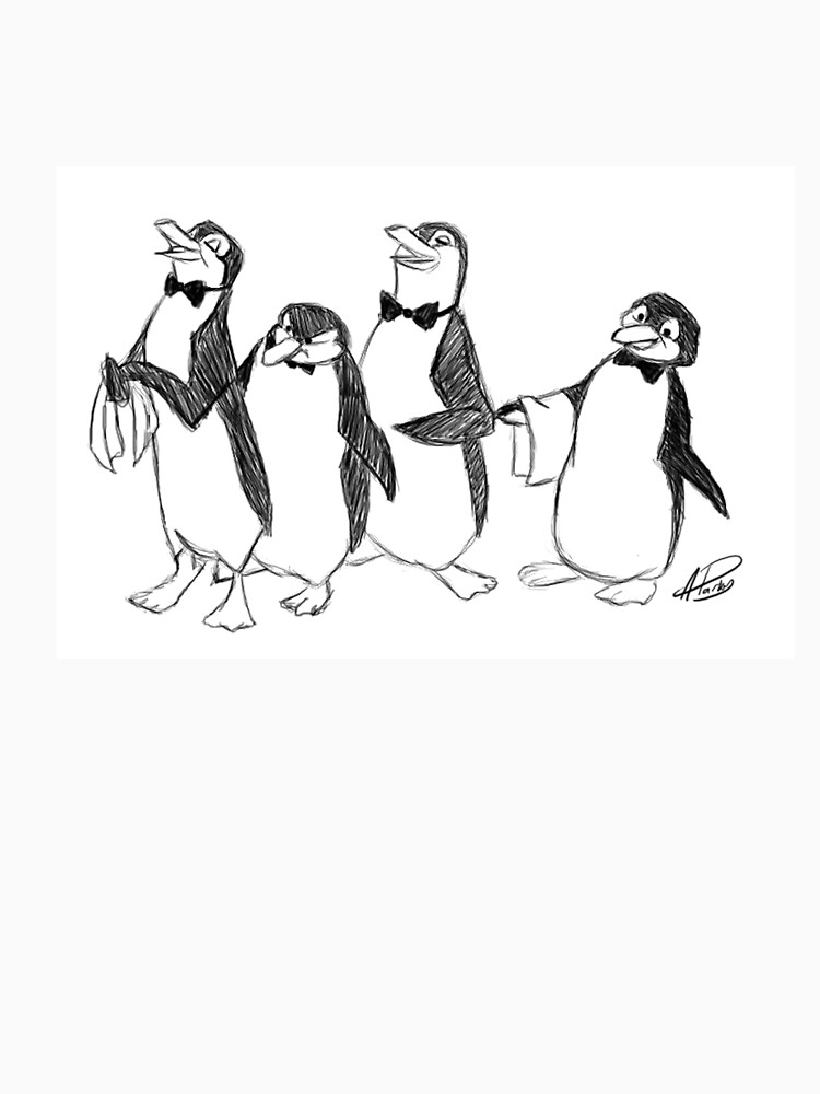 "Penguins From Mary Poppins Sketch" T-shirt by APParky | Redbubble