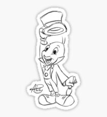 Jiminy Cricket Sketch Sticker