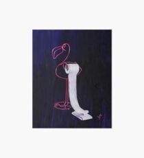 Pink Flamingo Toilet Paper Holder Art Board