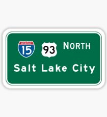 Salt Lake City, Road Sign, Utah Sticker