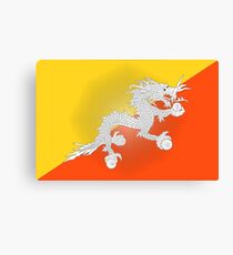 Flagge von Bhutan Leinwanddruck