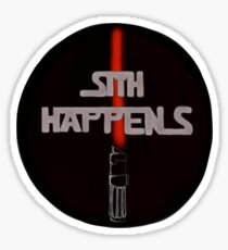 Sith Happens With Darth Vader Saber Sticker