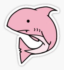 Pink Shark Stickers | Redbubble