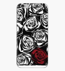 Seamless pattern with black roses flowers. iPhone Case
