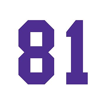 Eighty-Eight Purple Jersey Number Sports 88 Sticker for Sale by