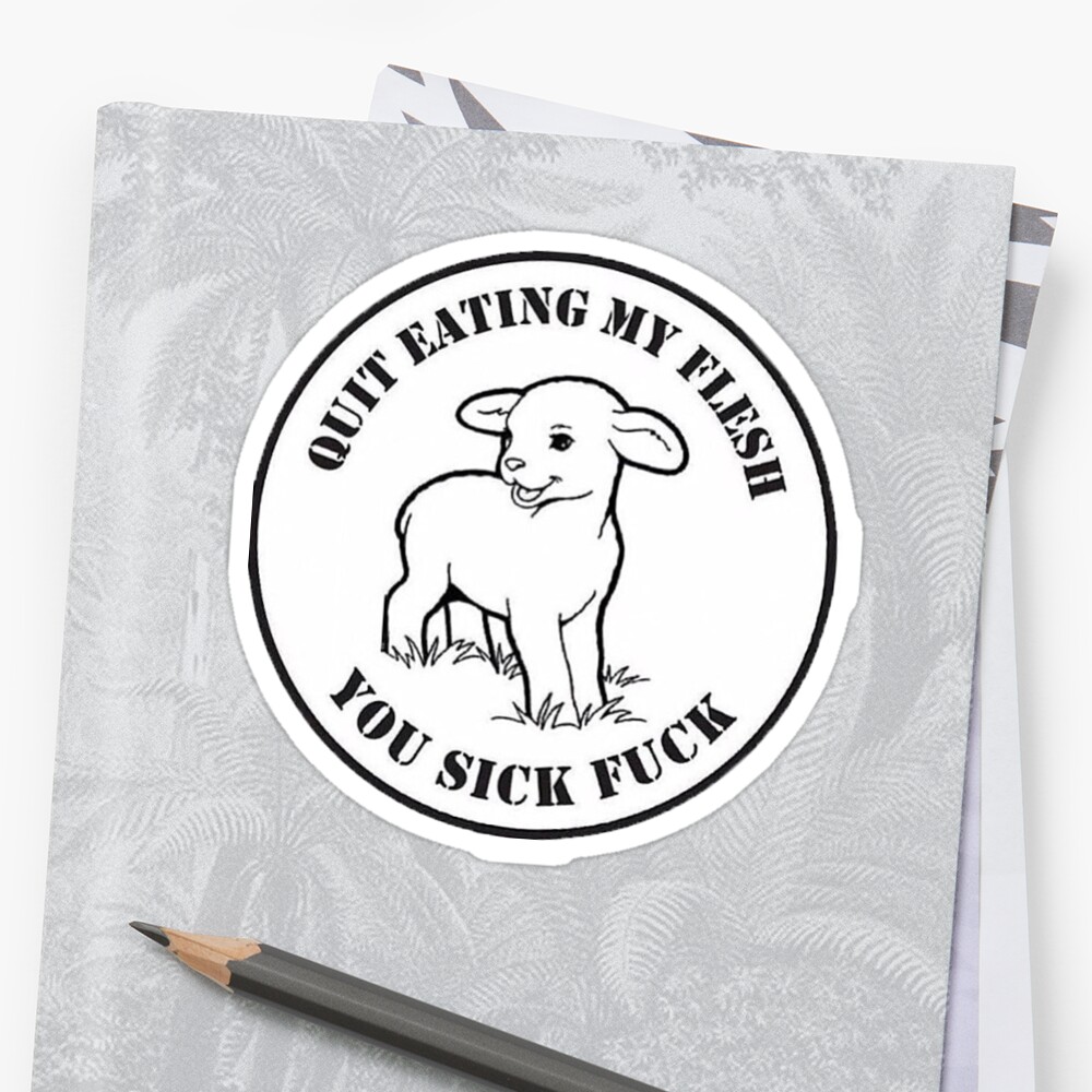 "Vegan Lamb" Stickers by veganlaura Redbubble