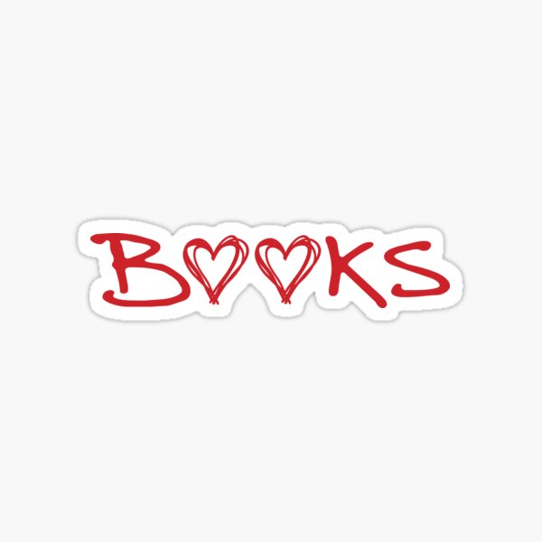 Book Hearts Sticker