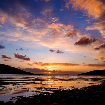 Artwork thumbnail, Ullapool Sunset over Loch Broom by davecurrie