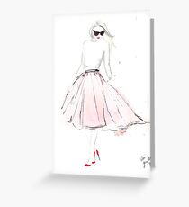 Pink Tulle Greeting Card