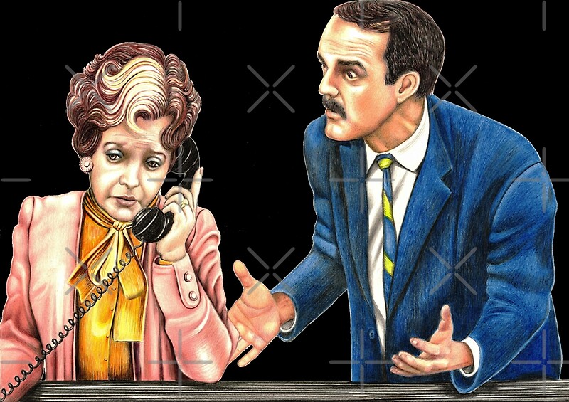 "Fawlty Towers Sybil and Basil" by Margaret Sanderson Redbubble