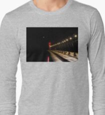 South Haven Lighthouse at Night Long Sleeve T-Shirt