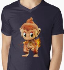 Realistic Pokemon: Chimchar Men's V-Neck T-Shirt