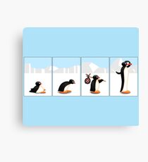 The penguin evolution Canvas Print