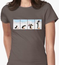 The penguin evolution Women's Fitted T-Shirt