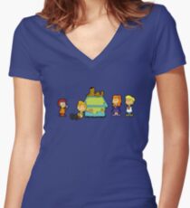 Shaggy Brown and The Scooby Crew Women's Fitted V-Neck T-Shirt