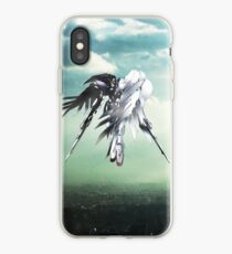 Gundam Wing above the city iPhone Case