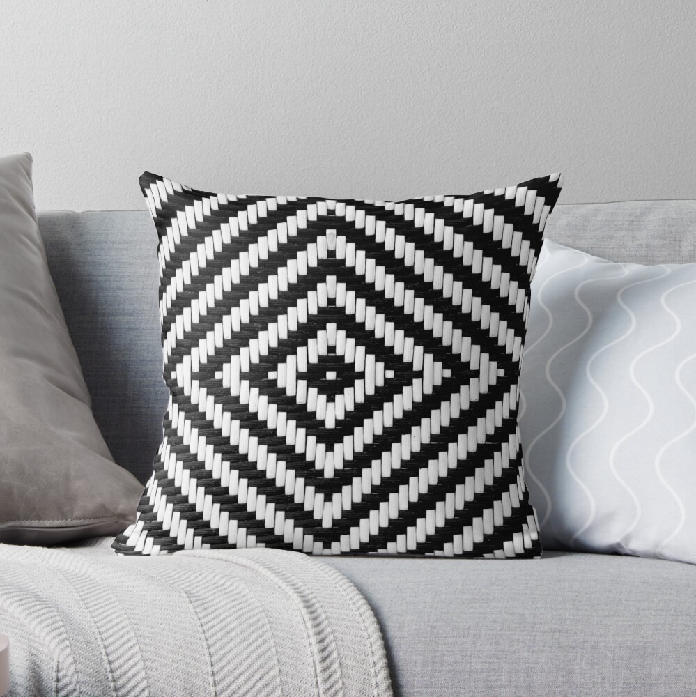 "Black and White Pattern" Throw Pillow by PhilipBrown Redbubble